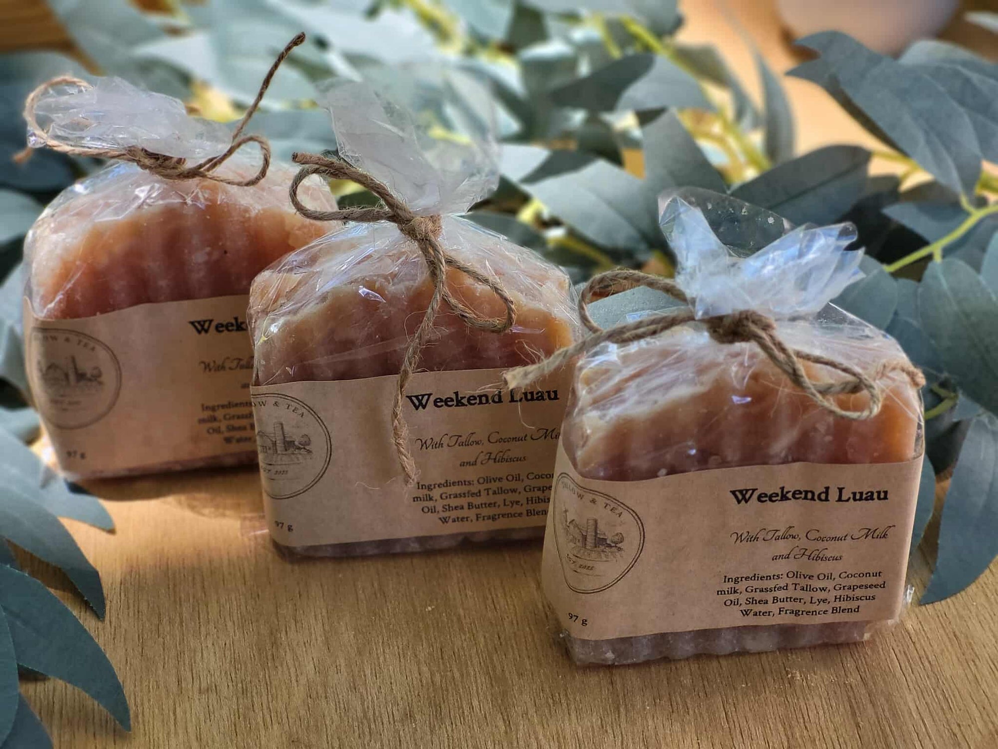 Weekend Luau: Grassfed Tallow, Coconut Milk and Hibiscus Soap