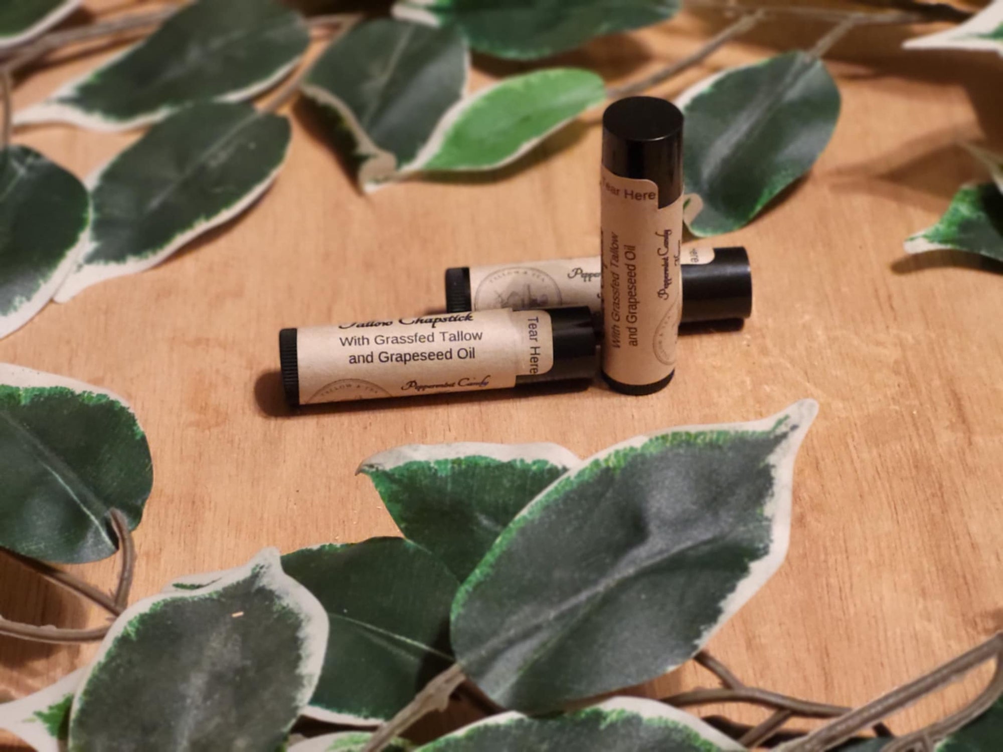 Tallow Chapstick Peppermint Candy