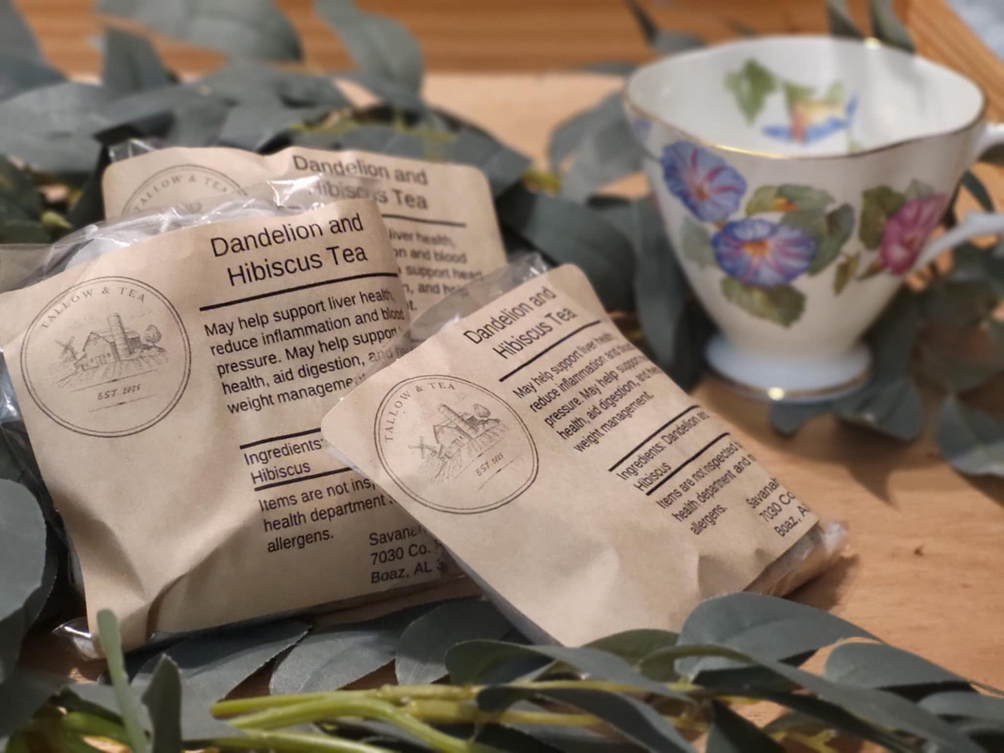 Dandelion and Hibiscus Herbal Tea
